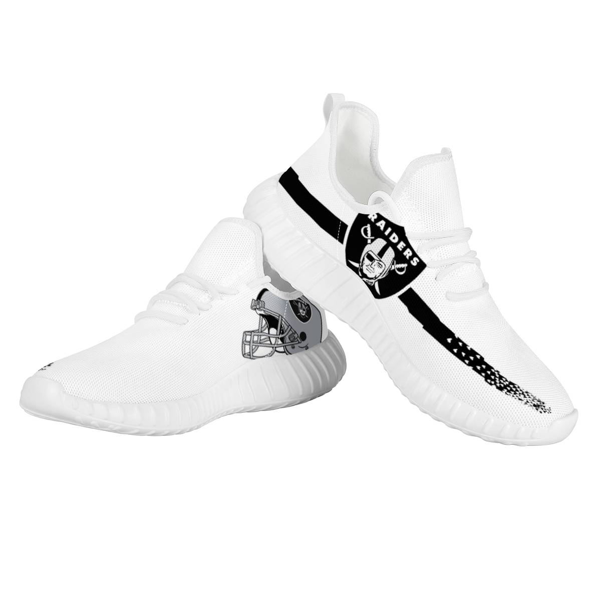 Men's Las Vegas Raiders Mesh Knit Sneakers/Shoes 013
